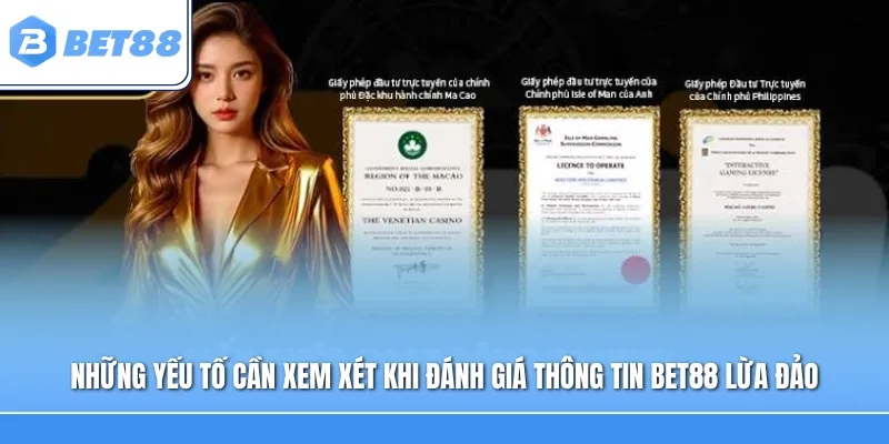 Những yếu tố cần xem xét khi đánh giá thông tin BET88 lừa đảo